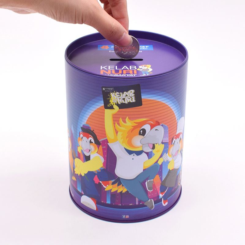 Custom Tin Piggy Banks for Logo Printing