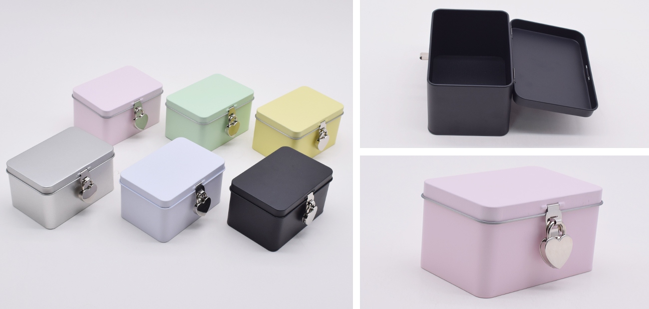 rectangular gift tins details