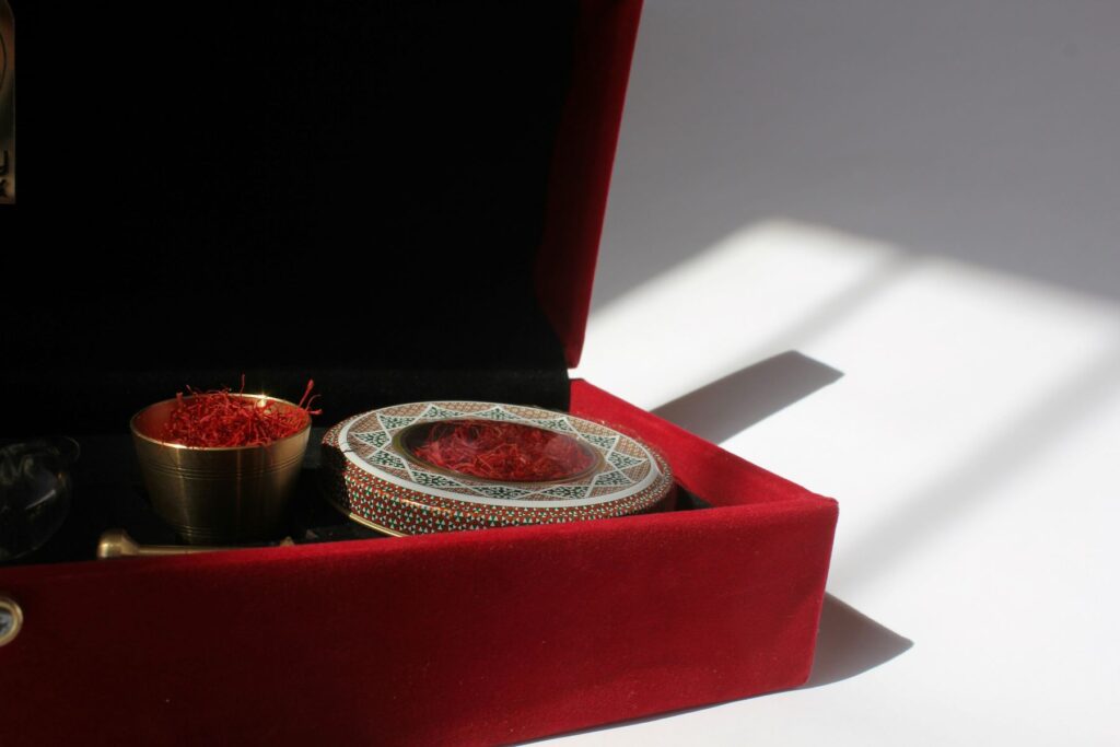 saffron tin boxes