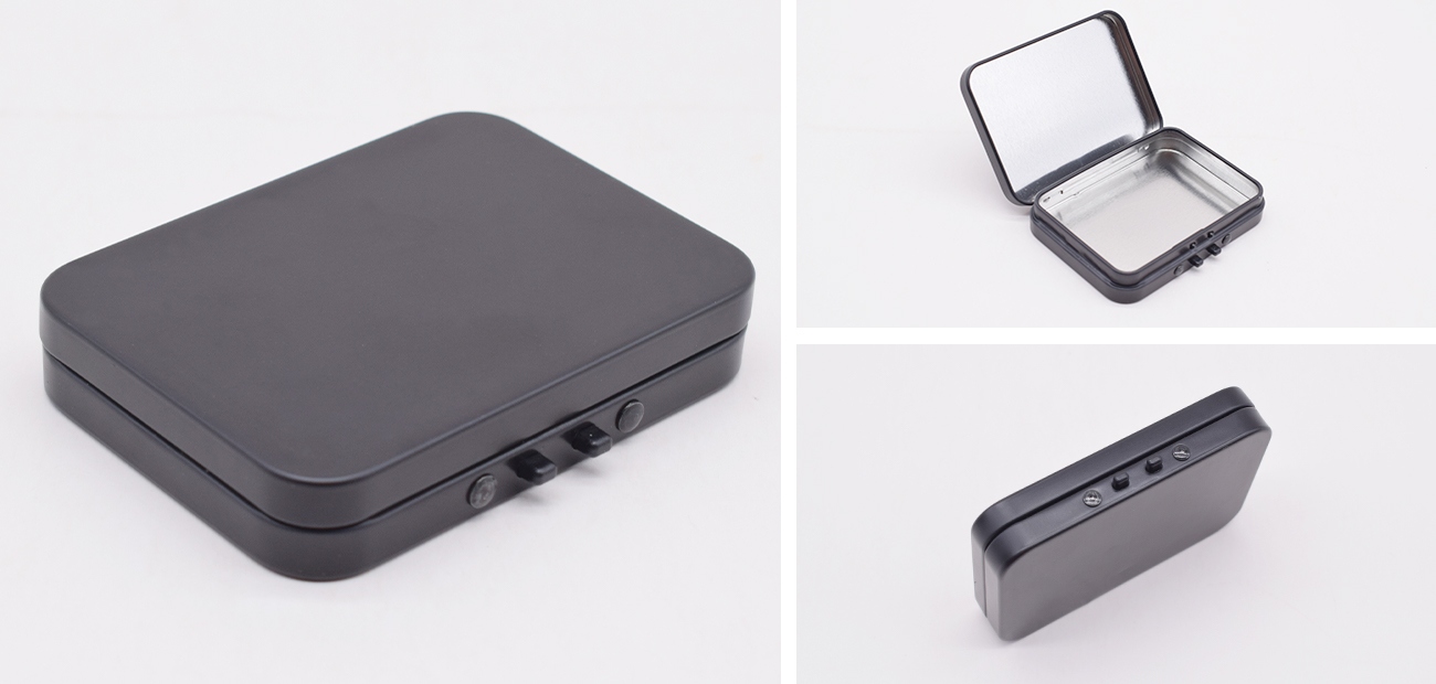 Empty Child-Resistant Tin Box Details